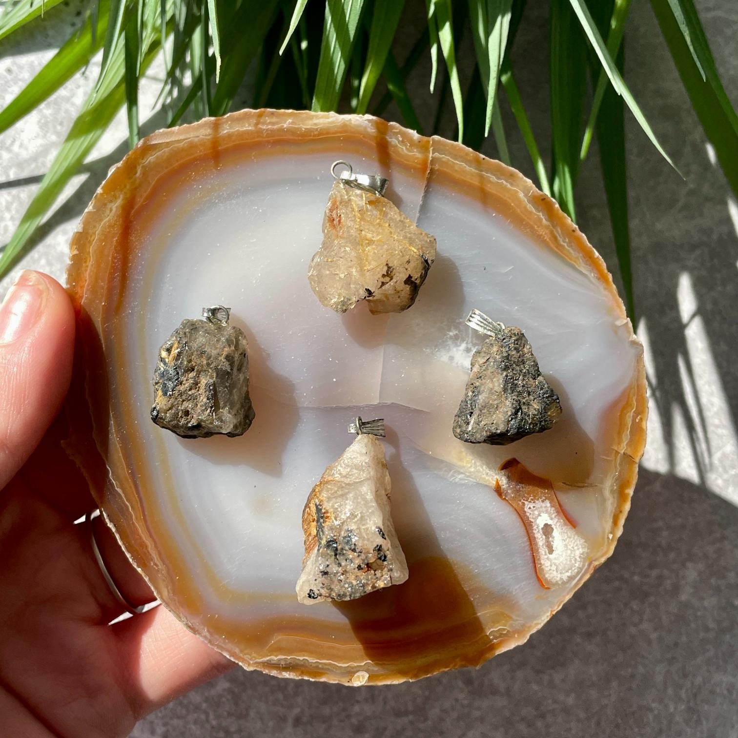 Rough Mini Pendant - Golden Rutile Rough Mini Pendant - Golden Rutile